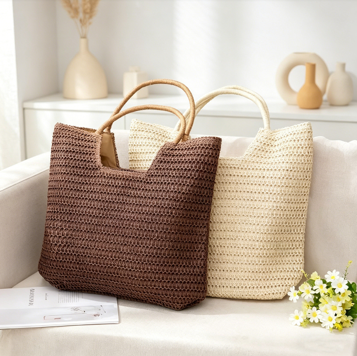 Personalized Straw Beach Bag
