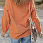 Sequin Pumpkin Patched Twisted Rib Baggy Sweatshirt