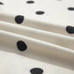 Beige Polka Dot Half Sleeve Loose Top Elastic Waist Casual Pants Set