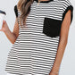 Chest Pocket Patch Round Neck Tank Top