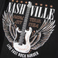 Nashville Guitar Print Crew Neck T Shirt Mini Dress