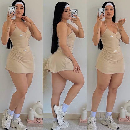 A-Two-Piece Set: Strappy Camisole and Skirt(Y71642)