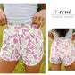 Camouflage Print Shirred High Waist Athleisure Shorts