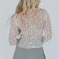 Sheer Floral Lace Long Sleeve Slim Fit Top