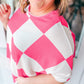 Plus Size Checkerboard T Shirt