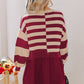 Two in One Knitted Top High Waist Splicing Hem Sweater Dress