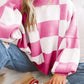 Checkered Bishop Sleeve Sweater