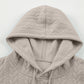 Cable Textured Baggy Solid Hoodie