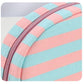 Personalized Embroidered Striped Canvas Toiletry Bag/Makeup Bag