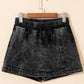 Drawstring High Waist Pocketed Denim Shorts
