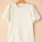 Textured Puff Sleeve T-shirt