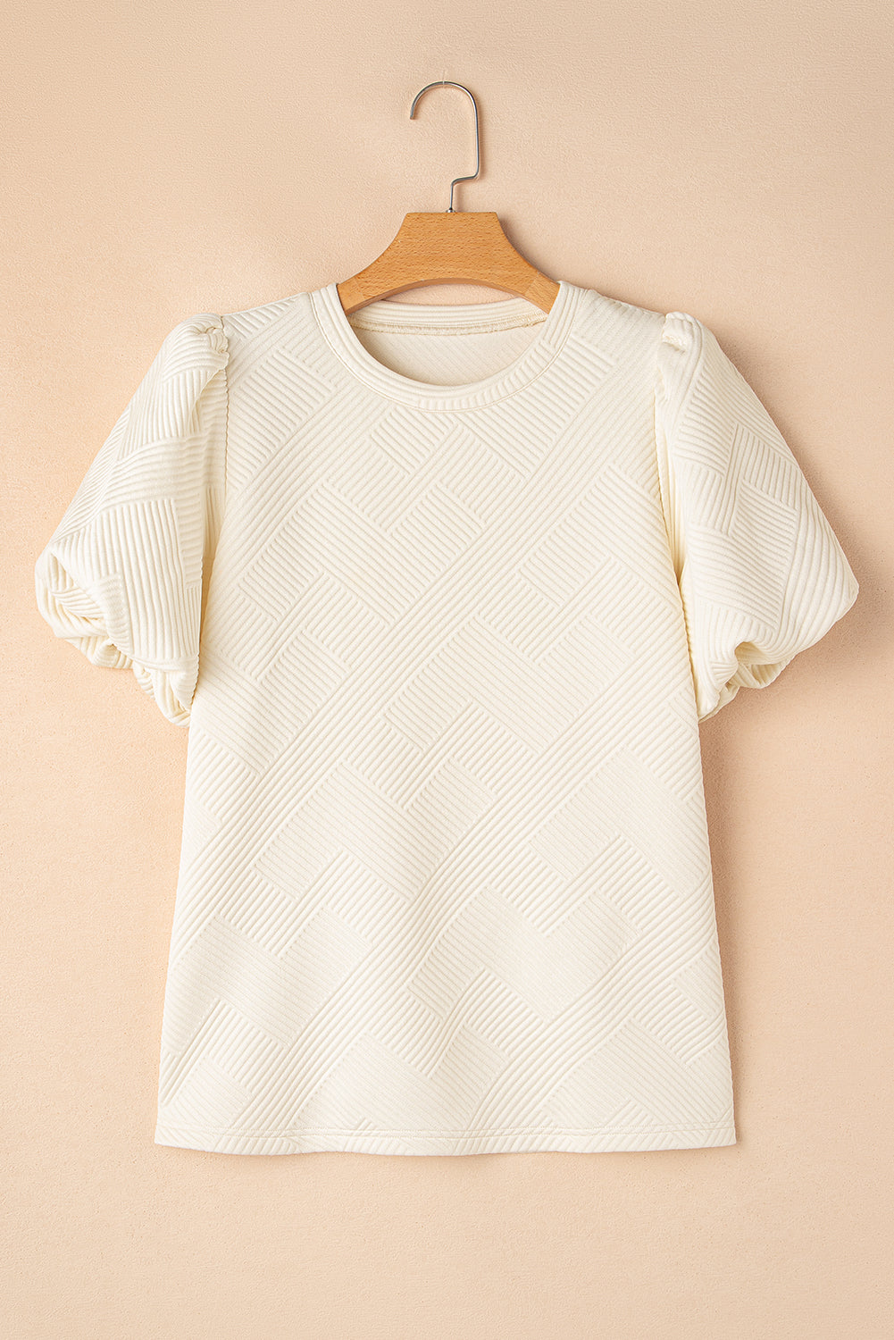 Textured Puff Sleeve T-shirt