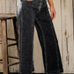 Plain Seam Detail Flared Bottom Ankle Length Jeans