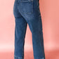 Cropped High Rise Wide Leg Jeans