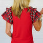 Ruffle Short Sleeve Loose T Shirt