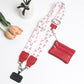 Phone Sling Shouder Strap with Coin Purse-Bow Print