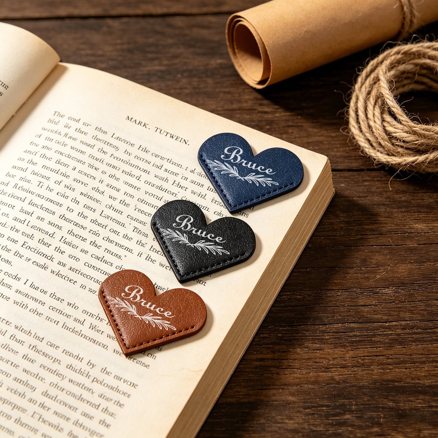 Custom Heart-Shaped Bookmark – UV Finish