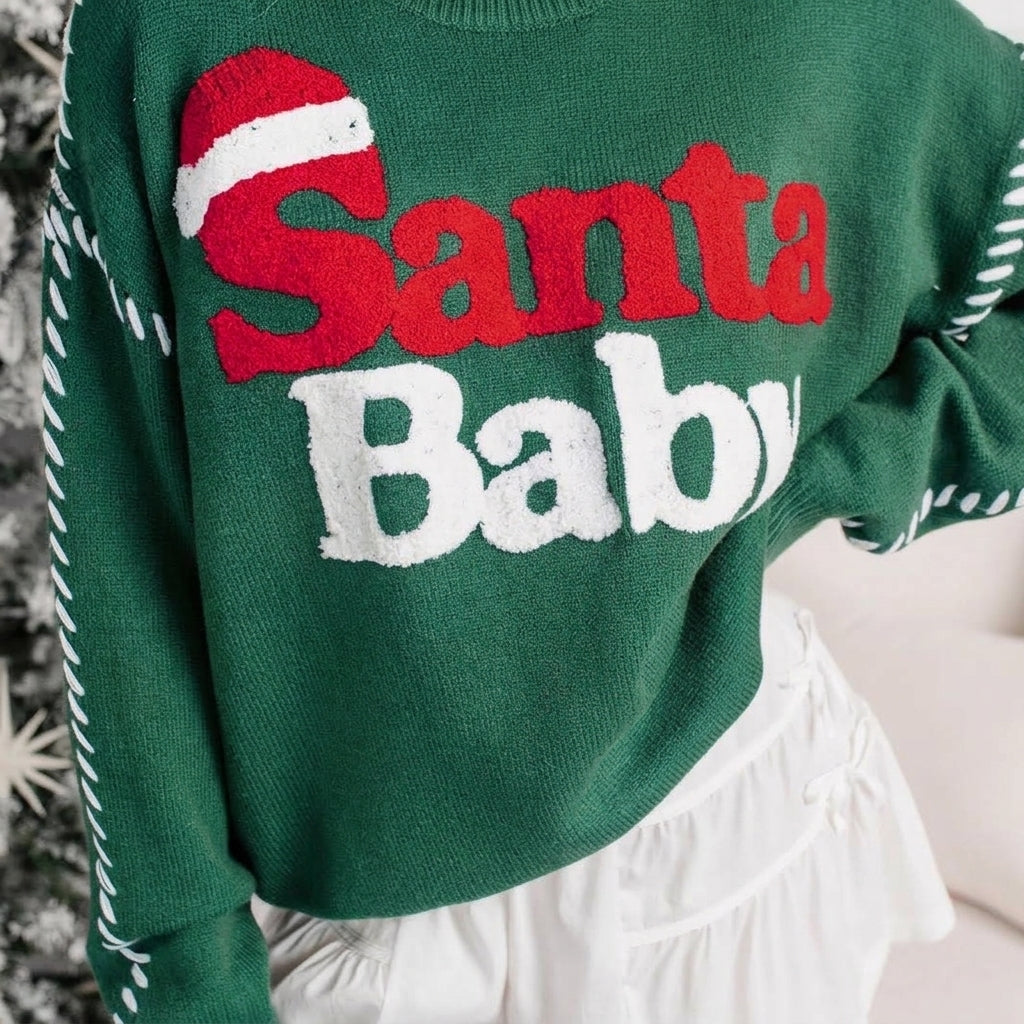Santa Baby Graphic Christmas Sweater