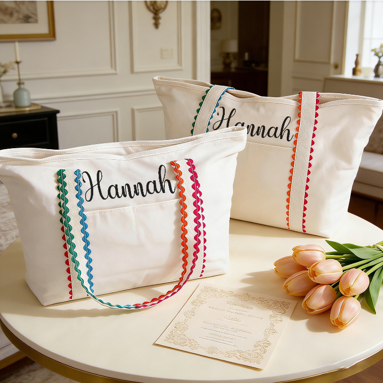 Personalized Canvas Tote Bag: Heat Transfer Print