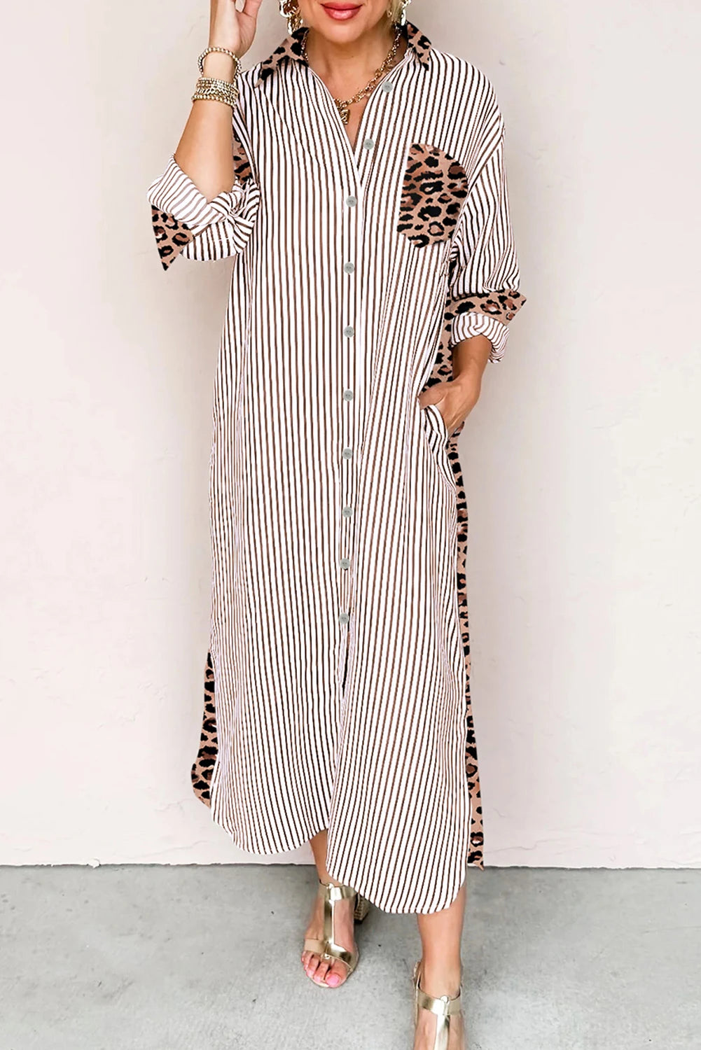 Long Shirt Dress with Slits