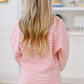 Collared V Neck Drop Shoulder Pullover and Skort 2pcs Outfit