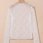 Sheer Floral Lace Long Sleeve Slim Fit Top