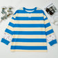 Floral Color Block Drop Shoulder Plus Size Pullover Top