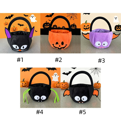 Custom Personalized Plush Pumpkin Trick-or-Treat Basket