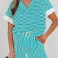 V Neck Tee and Casual Short Set