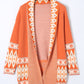 Western Aztec Open Front Sweater Cardigan