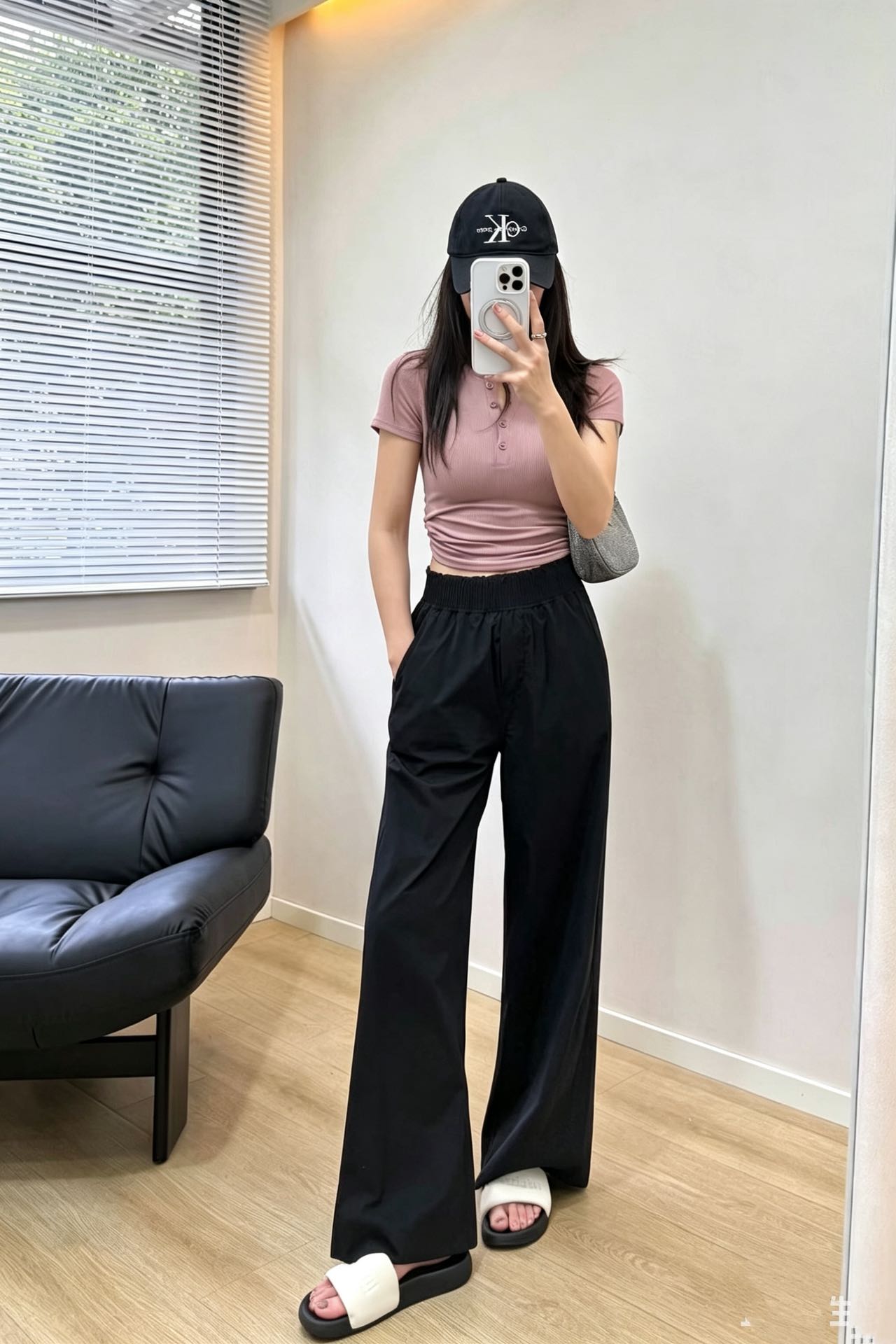 Stretch Woven High Waisted Pleated Paperbag Wide Leg Trousers