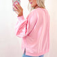 (Pre order/10.10)Bow Decor Loose Sleeve Sweatshirt