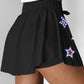 Sequined Flag Star Active Mini Skort
