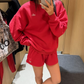 Women's Long-sleeved Sweatshirt + Shorts(WYSA27)