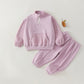 Children's Cozy Half-Zip Fleece Loungewear Set