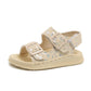 Children’s Glitter Ribbon Soft Soled Sandals