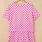 (Preorder 5.1)Checkerboard Tee and Skorts 2 Piece Outfit