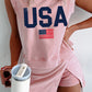 USA Flag Graphic Tank Top and Skort Short Set