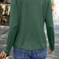 Asymmetric Seam Detail Solid Color Long Sleeve Top