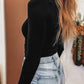 Solid Color Long Sleeve Fitted Top