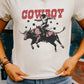 COWBOY Star Graphic Crewneck Western Fashion Tee