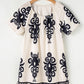 Western Print Ruffled Short Sleeve Loose Dress