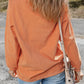 Twisted Ribbed Texture Halloween Ghost Sequin Patched Sweatshirt