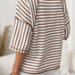 Knit Split Hem Half Sleeve Loose Top