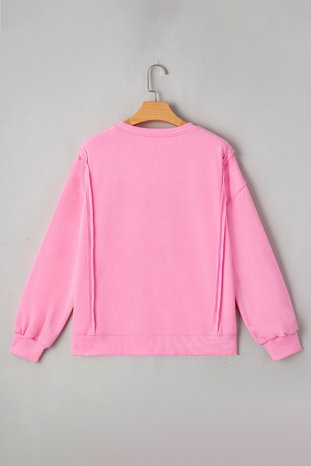 Embroidered Exposed Seam Sweatshirt
