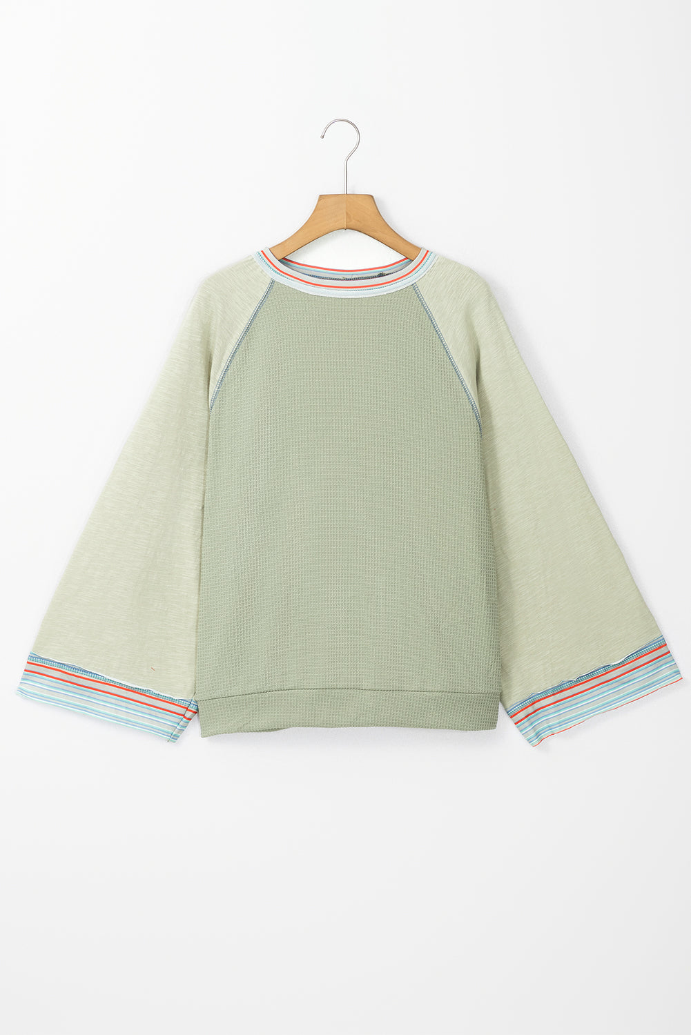 Waffle Patchwork Raglan Top