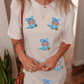 Bow Patriotic Cowgirl Boots Sequin Patch Shift T Shirt Dress