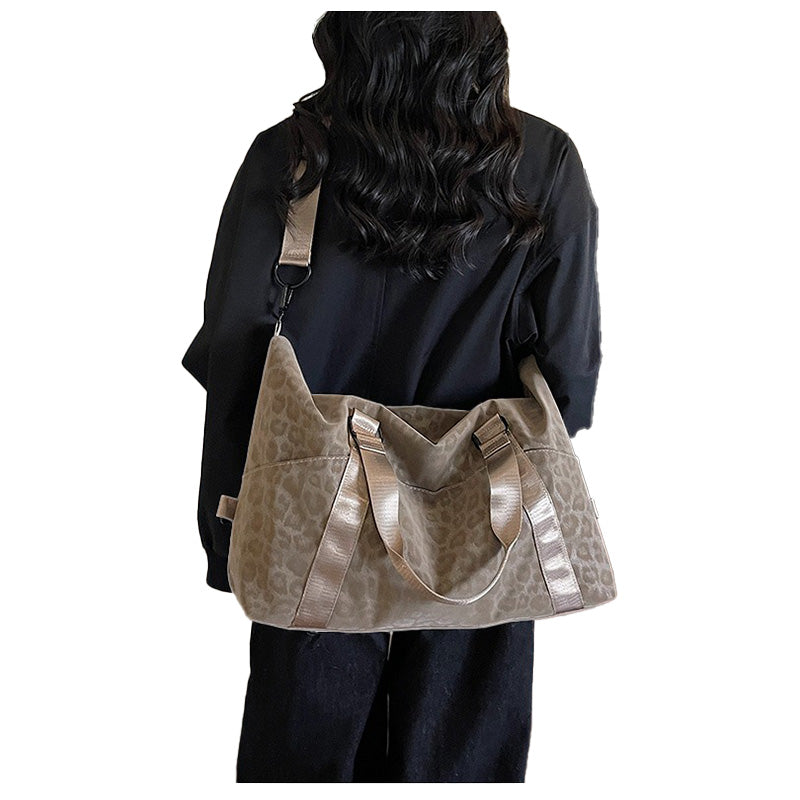 Leopard Print Short Trip Bag Weekend Bag