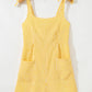 Shoulder Tie Smocked Back Wide Leg Casual Romper