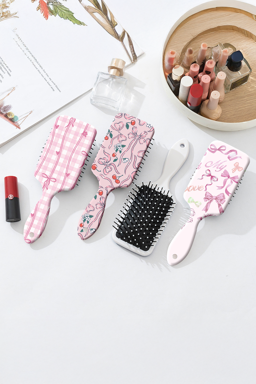 Bow Print Anti-Static Air Cushion Comb（moq 3)